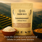 Mye Farm Sona Masoori Rice – Underground Cured “Mined” Rice with Superior Texture & Taste🌾